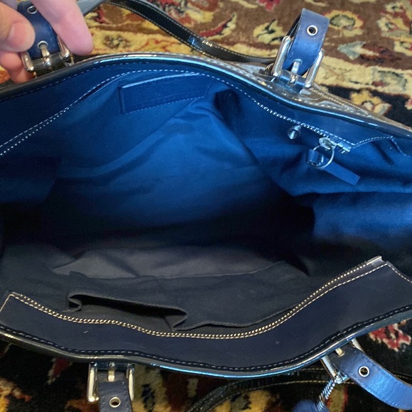 Coach Bags Coach Navy Patent Leather Purse Poshmark